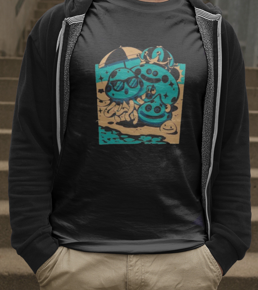 Summer Quest Beach Mushrooms Party Fun T-Shirt