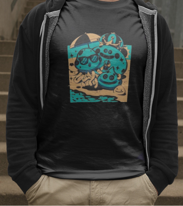 Summer Quest Beach Mushrooms Party Fun T-Shirt