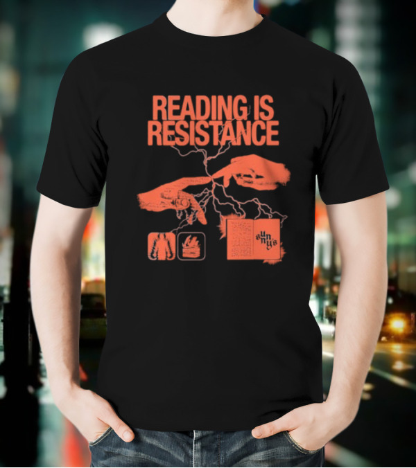 Sunnys Book Truck Reading Is Resistance With Hands And Open Books T-Shirt