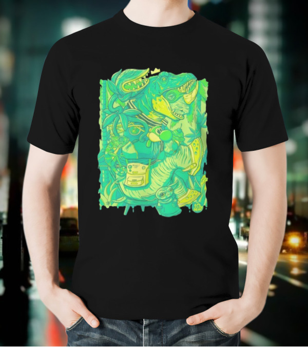 Ten Hundred Green Rhino 10 Hun Adventure T-Shirt