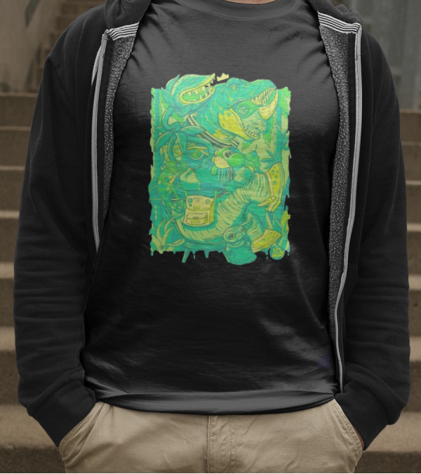 Ten Hundred Green Rhino 10 Hun Adventure T-Shirt
