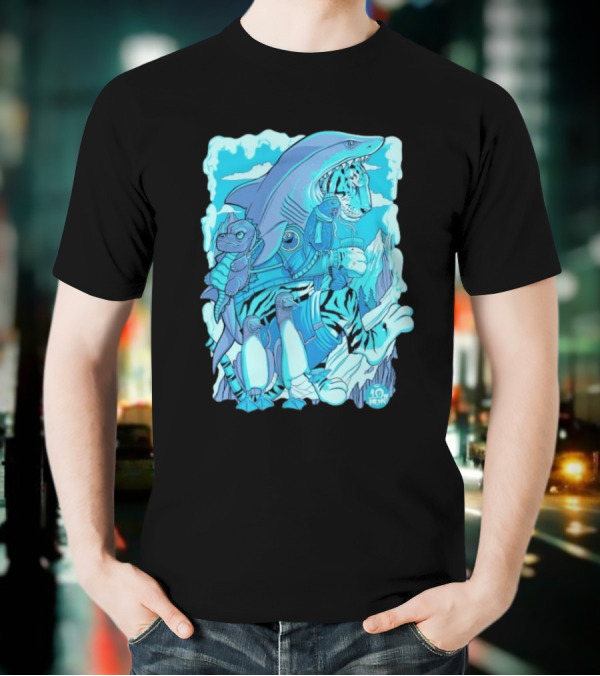 Ten Hundred Siberian Stroll Tiger Shark Creatures Penguins 10 Hun T-Shirt