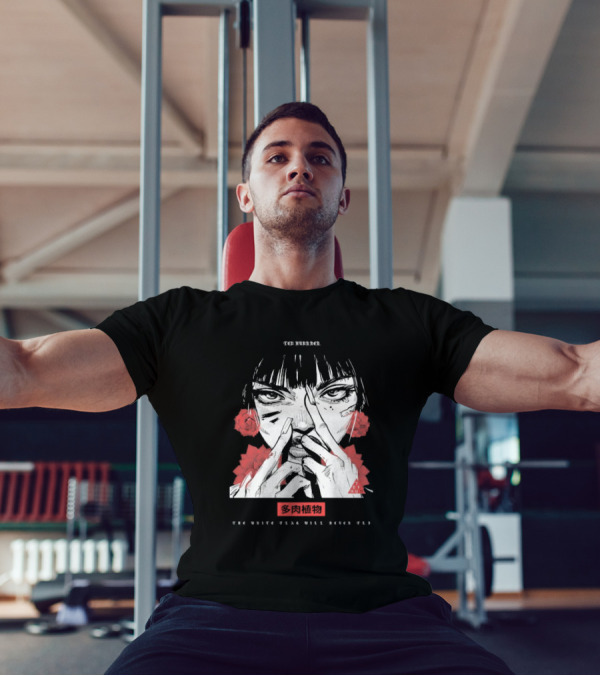Ten Hundred The White Flag Will Never Fly Succulent Red Rose Manga Art T-Shirt