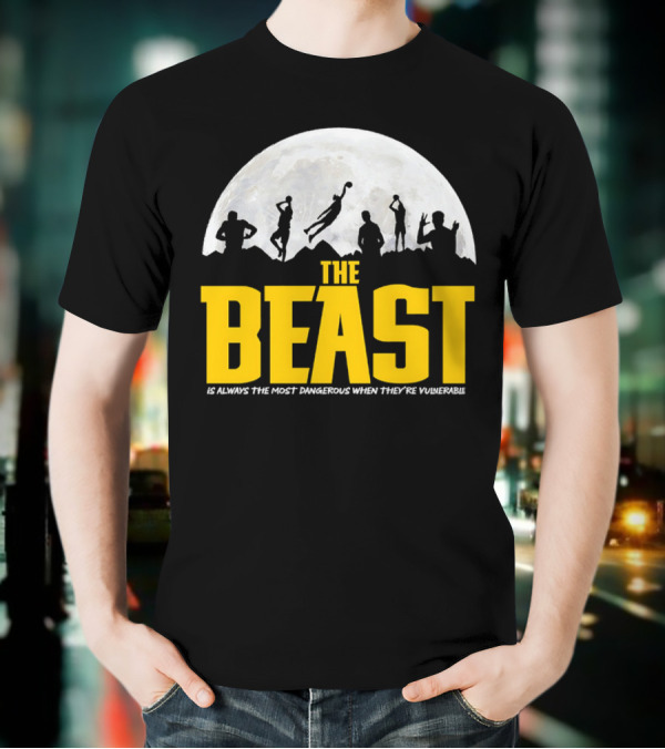 The Beast Is Always The Most Dangerous When They're Vulnerable Silhouettes Moon Scene T-Shirt