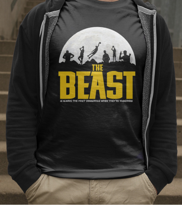 The Beast Is Always The Most Dangerous When They're Vulnerable Silhouettes Moon Scene T-Shirt