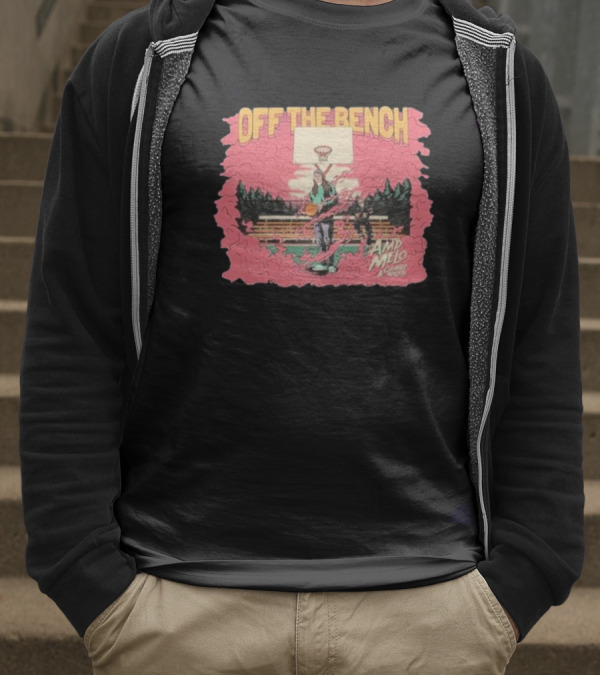 Off The Bench AMD Melo Chubby & Wallets Album Basketball Court Scene T-Shirt