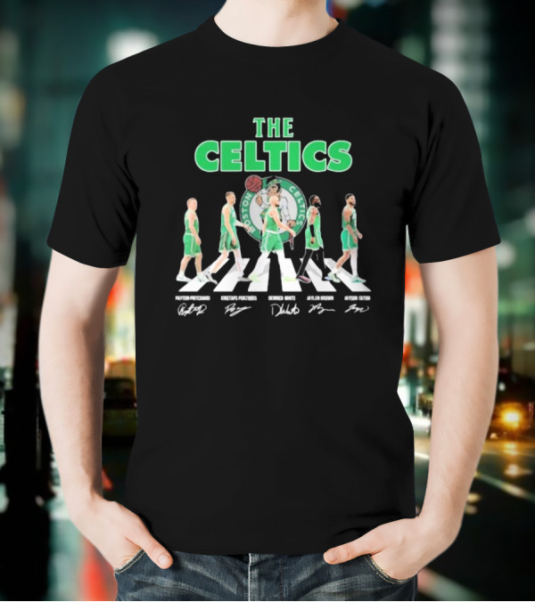 Boston Celtics Abbey Road Player Signatures T-Shirt