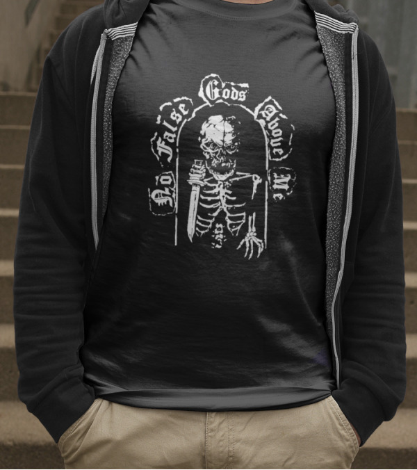 The Dirty Nil No False Gods Above Me Skeleton T-Shirt