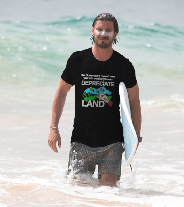 The Government Doesn't Want You To Know You Can Depreciate Land Green Farm Fields Drawing T-Shirt