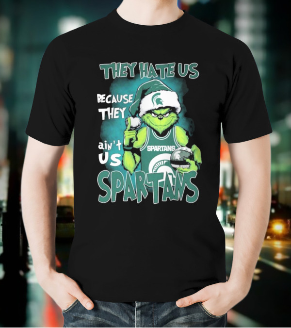 The Grinch They Hate Us Because They Ain’t Us Spartans T-Shirt