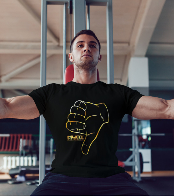 Hurt Syndicate Gold Thumbs Down T-Shirt