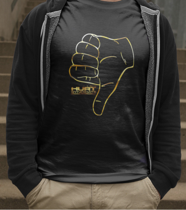 Hurt Syndicate Gold Thumbs Down T-Shirt