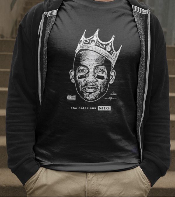 The Notorious Mig Crown Face With Parental Advisory And Labels T-Shirt