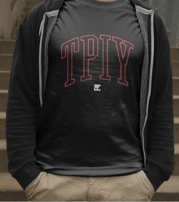 TPIY The Plot In You Red Outline Text T-Shirt