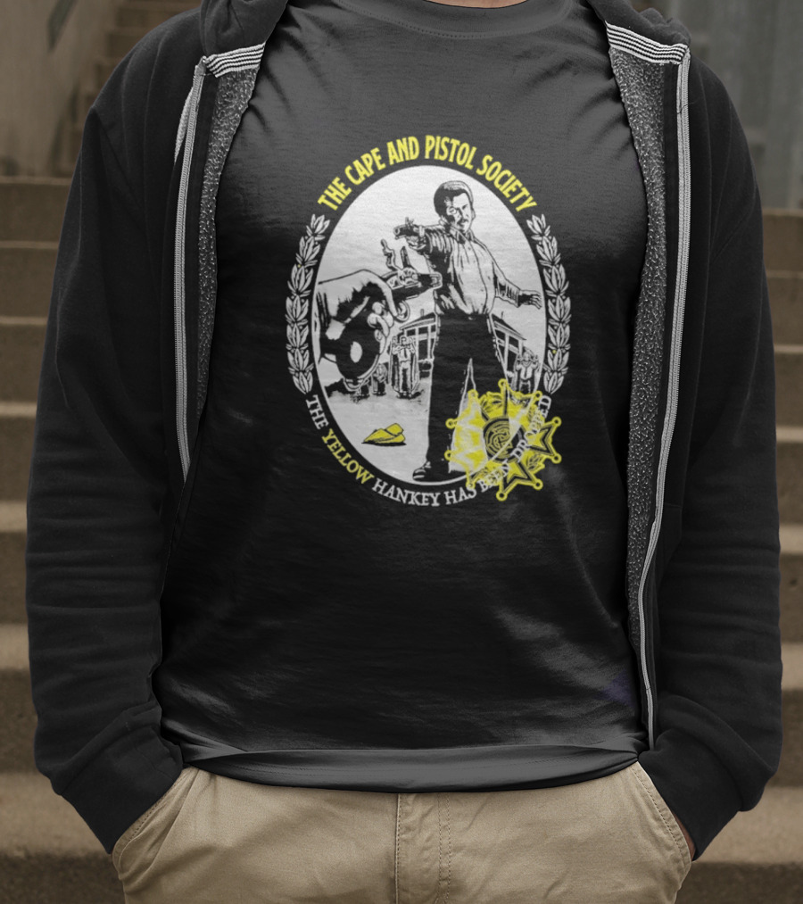 The Righteous Gemstones The Cape And Pistol Society Yellow Hankey Dropped Duelling T-Shirt