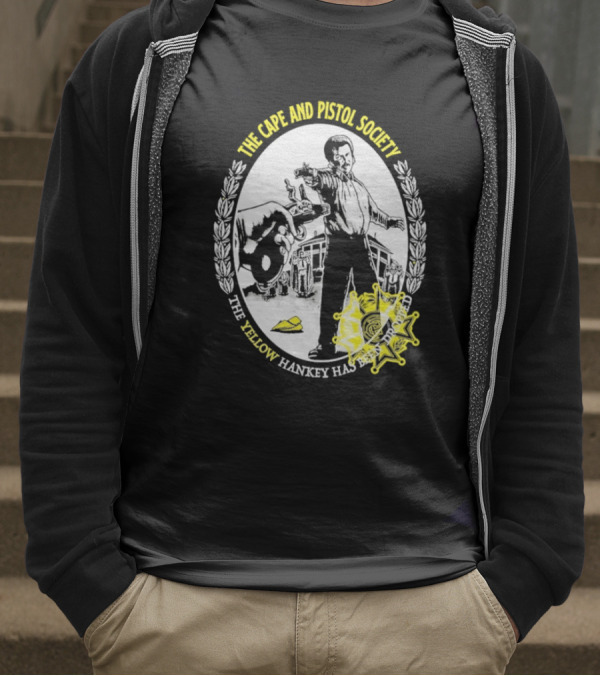 The Righteous Gemstones The Cape And Pistol Society Yellow Hankey Dropped Duelling T-Shirt