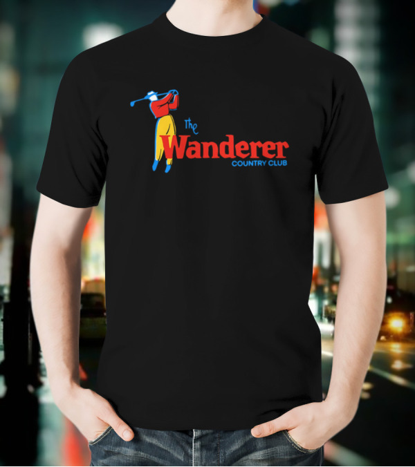 The Wanderer Country Club Golfer Swing Illustration T-Shirt