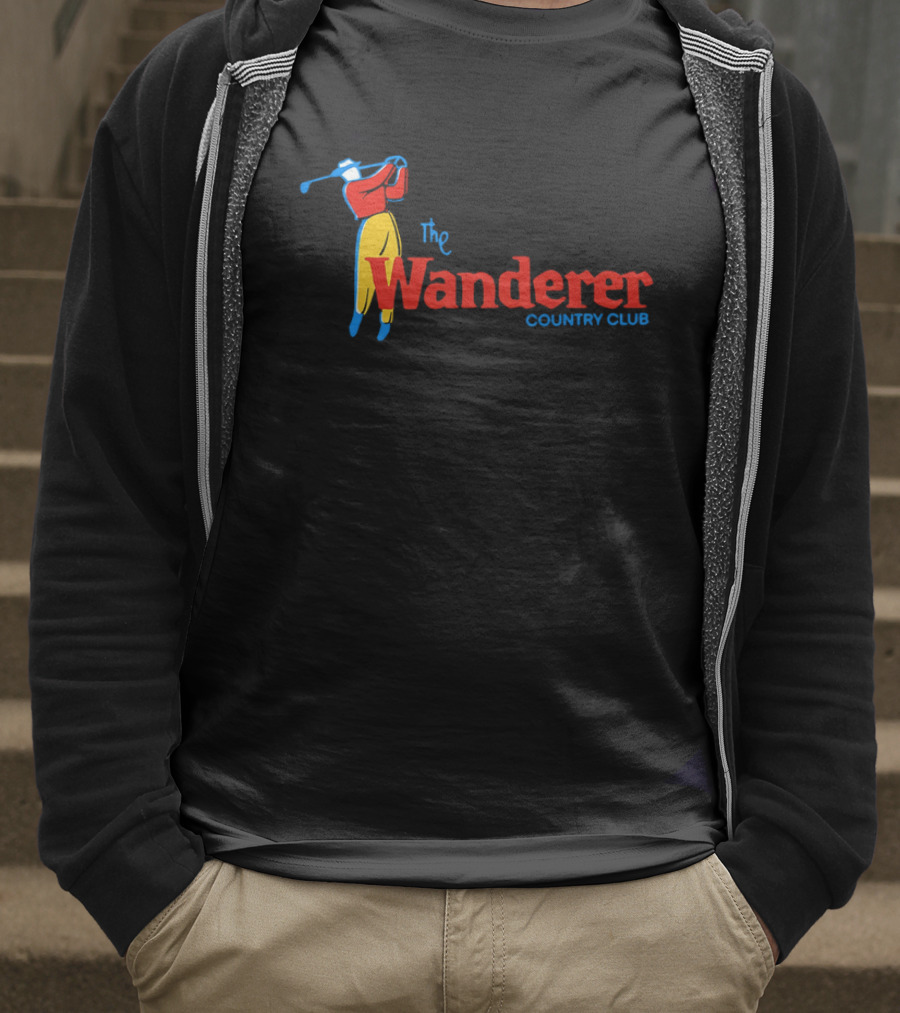 The Wanderer Country Club Golfer Swing Illustration T-Shirt