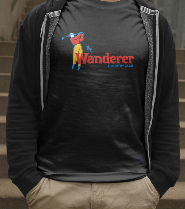 The Wanderer Country Club Golfer Swing Illustration T-Shirt