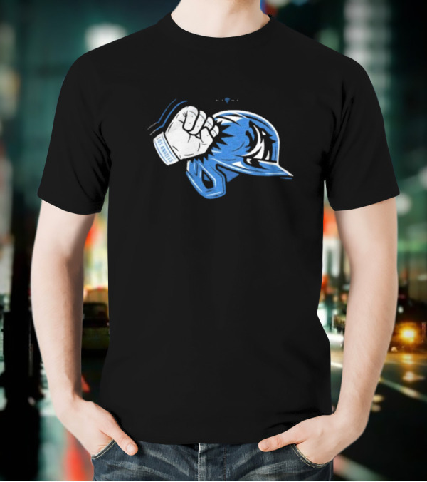 The Wolf Of Chavez Ravine Los Angeles Dodgers Fist Bump Helmet T-Shirt