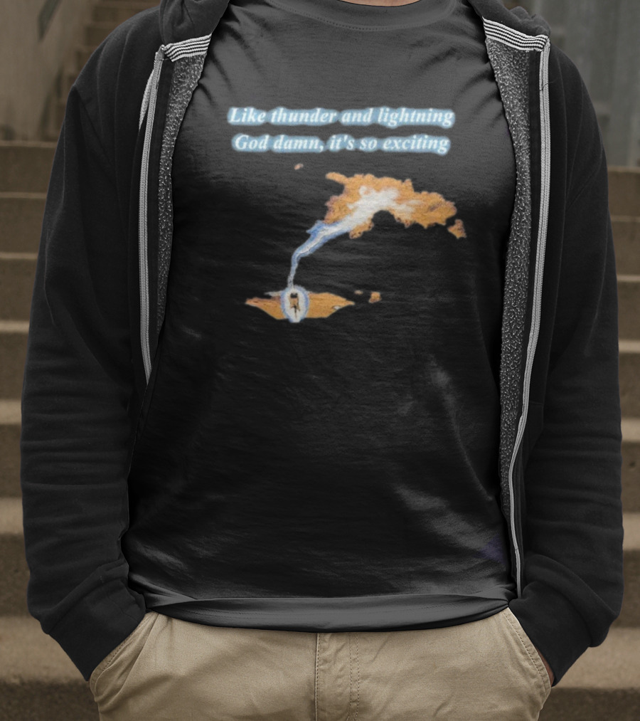 Thin Lizzy Like Thunder And Lightning God Damn It’s So Exciting Iconic Album Reference T-Shirt