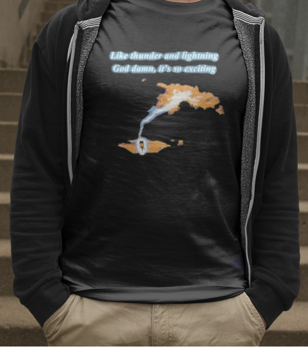 Thin Lizzy Like Thunder And Lightning God Damn It’s So Exciting Iconic Album Reference T-Shirt