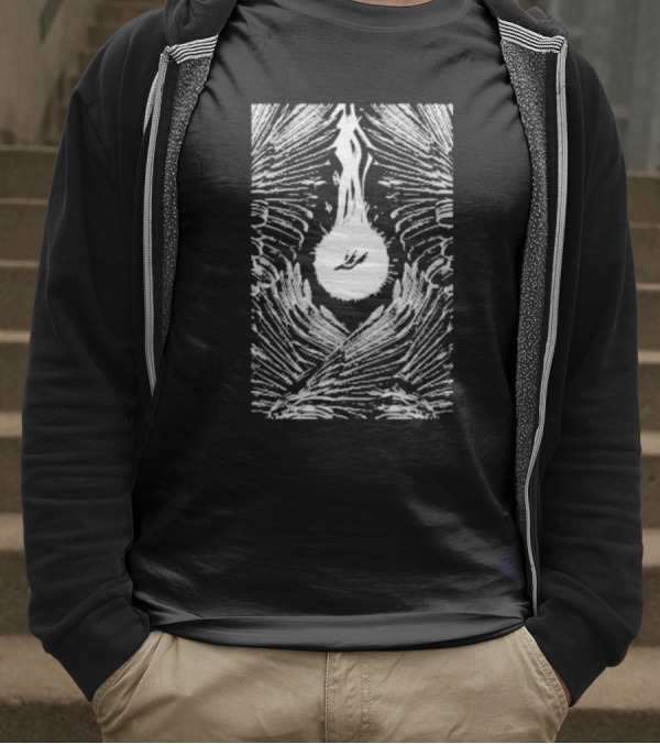 Thursday Mute Neighbor Seraphim Angel Wings And Halo Imagery T-Shirt