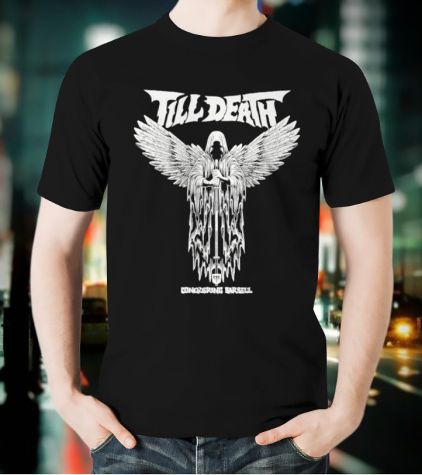 Till Death Angel Conquering Barbell T-Shirt