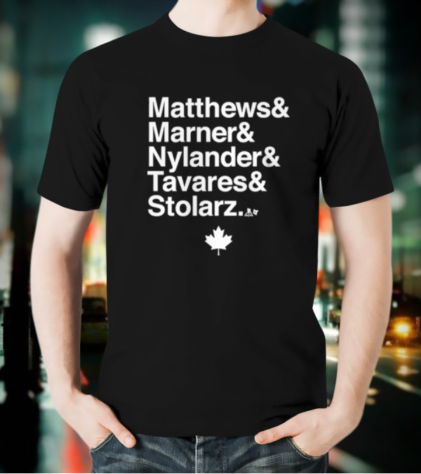 Toronto Maple Leafs Matthews Marner Nylander Tavares Stolarz Maple Leaf T-Shirt