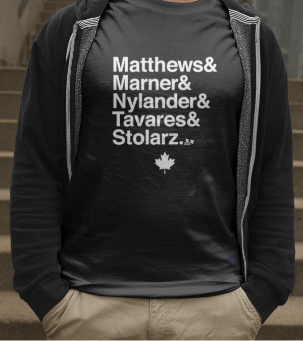 Toronto Maple Leafs Matthews Marner Nylander Tavares Stolarz Maple Leaf T-Shirt