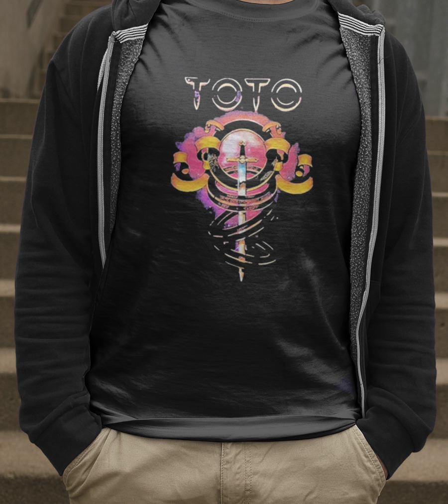 Toto 1978 Sword Iconic Band Logo Spiral Rings T-Shirt