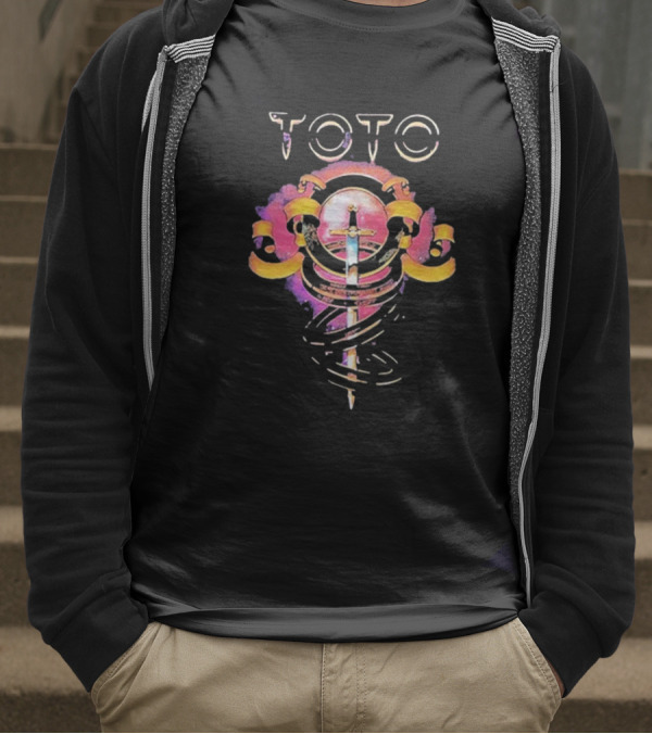 Toto 1978 Sword Iconic Band Logo Spiral Rings T-Shirt
