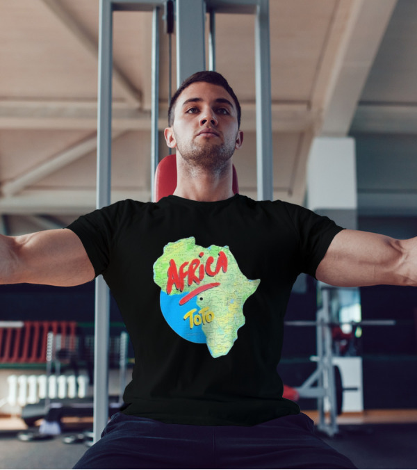 Toto Africa Map Shape With Record Design T-Shirt