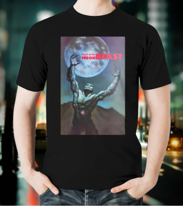 Track Of The Moon Beast Monster Howling At Full Moon T-Shirt