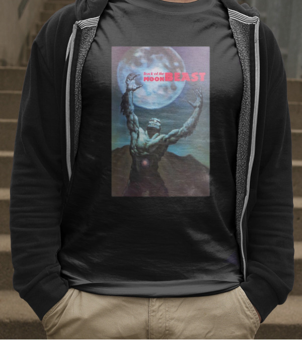 Track Of The Moon Beast Monster Howling At Full Moon T-Shirt