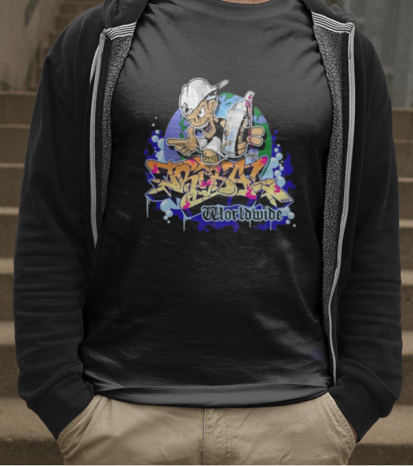 Tribal Gear Can 2 Spray Graffiti Worldwide T-Shirt