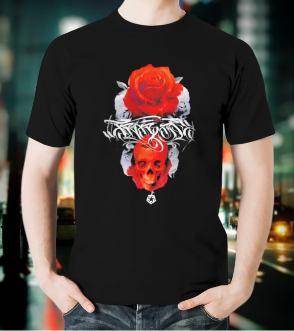 Tribal Gear Huit Rose Skull And Rose Graphic T-Shirt