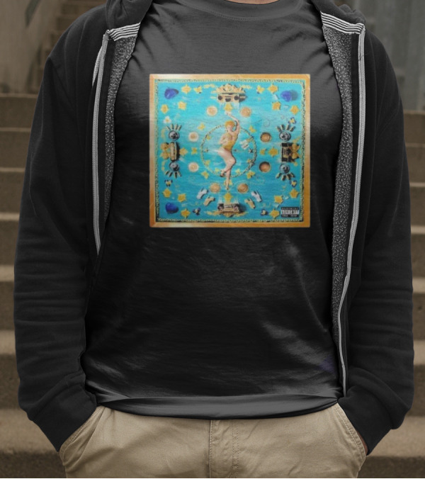 Ice Spice Y2K I'm Just A Girl Vintage Style Pop Art Blue Gold Elements T-Shirt