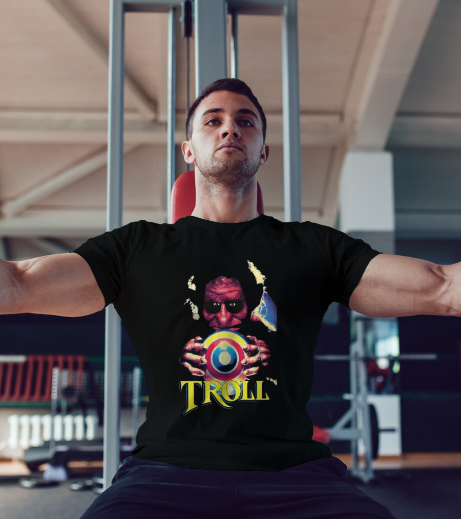 Troll Creepy Character Holding Colorful Orb T-Shirt