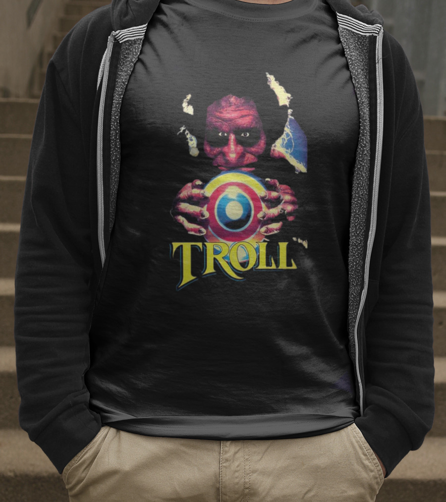 Troll Creepy Character Holding Colorful Orb T-Shirt