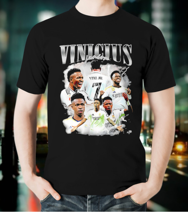 Vinicius Junior Real Madrid Footballer Montage T-Shirt