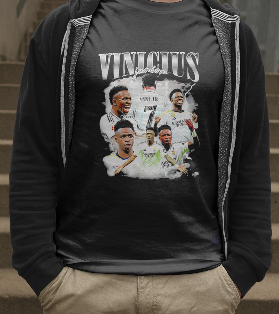 Vinicius Junior Real Madrid Footballer Montage T-Shirt