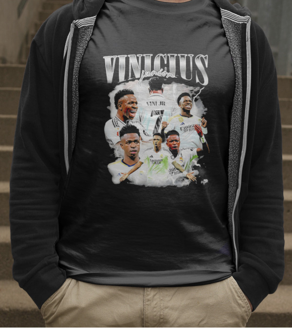 Vinicius Junior Real Madrid Footballer Montage T-Shirt