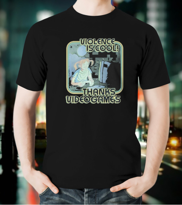 Violence Is Cool Thanks Videogame's Retro Gamer Moonlight Adventure T-Shirt