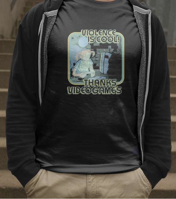 Violence Is Cool Thanks Videogame's Retro Gamer Moonlight Adventure T-Shirt