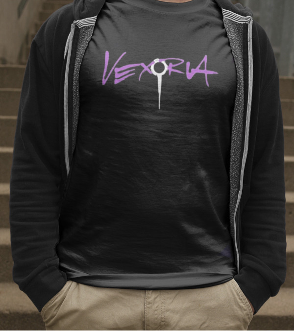 Vexoria Purple Graffiti Text With Key Symbol T-Shirt