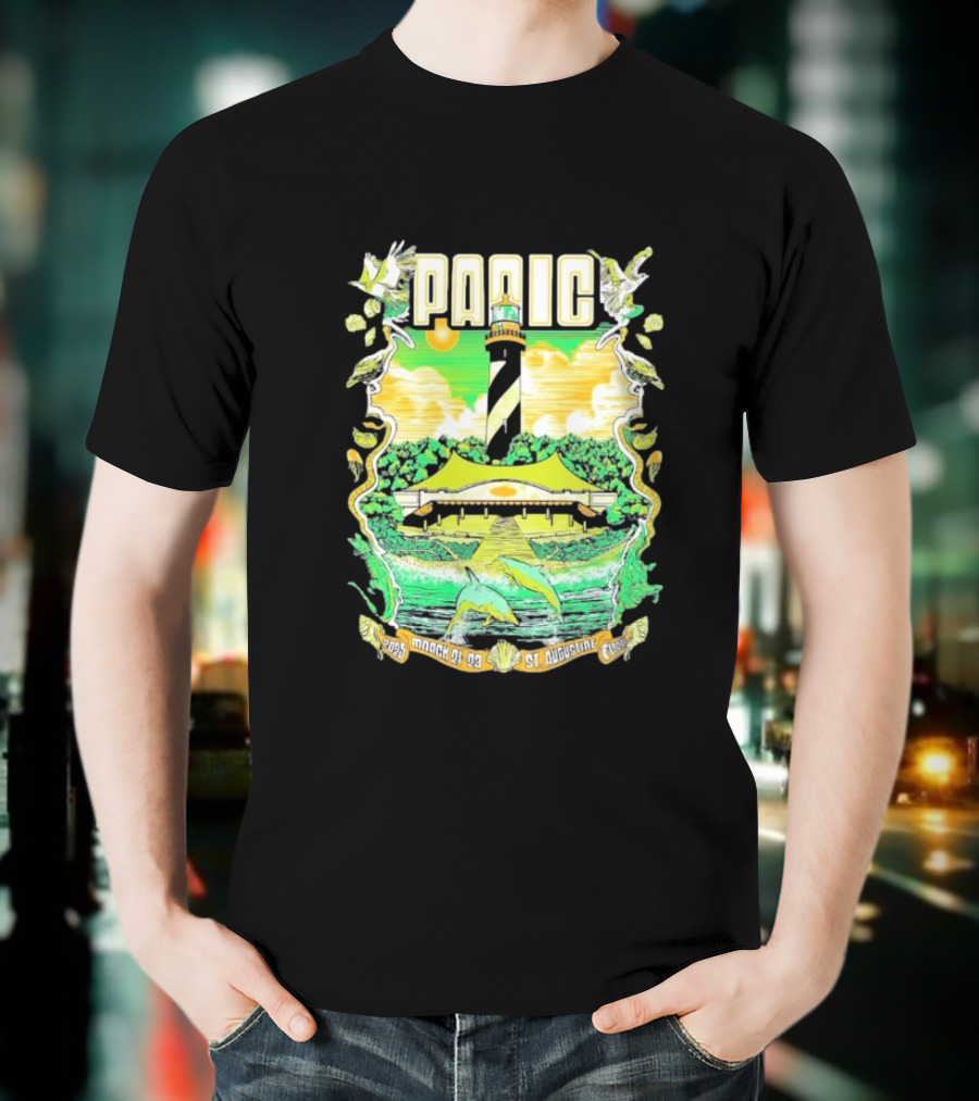 Widespread Panic 2025 St Augustine Lighthouse Dolphins March 21-23 T-Shirt