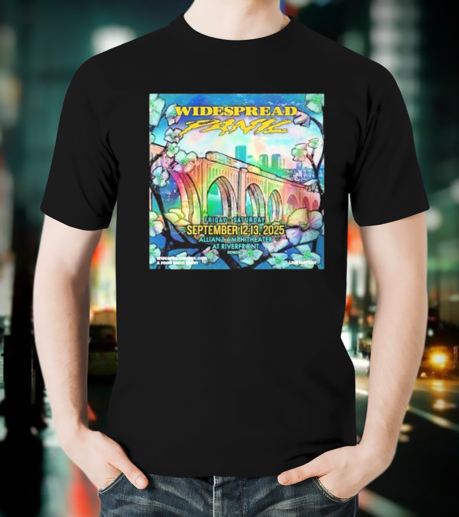 Widespread Panic Show At Allianz Amphitheater In Riverfront Richmond VA On September 12-13 2025 T-Shirt