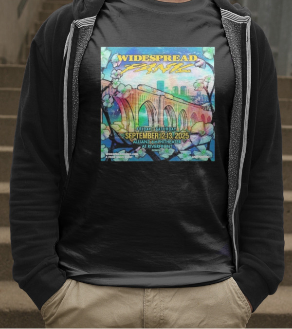 Widespread Panic Show At Allianz Amphitheater In Riverfront Richmond VA On September 12-13 2025 T-Shirt