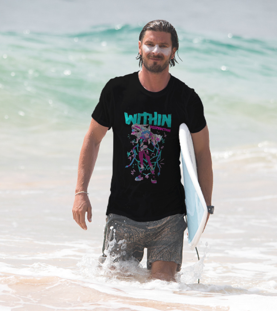 Within Destruction Jinx Slam Arcane League Of Legends Star Imagery T-Shirt
